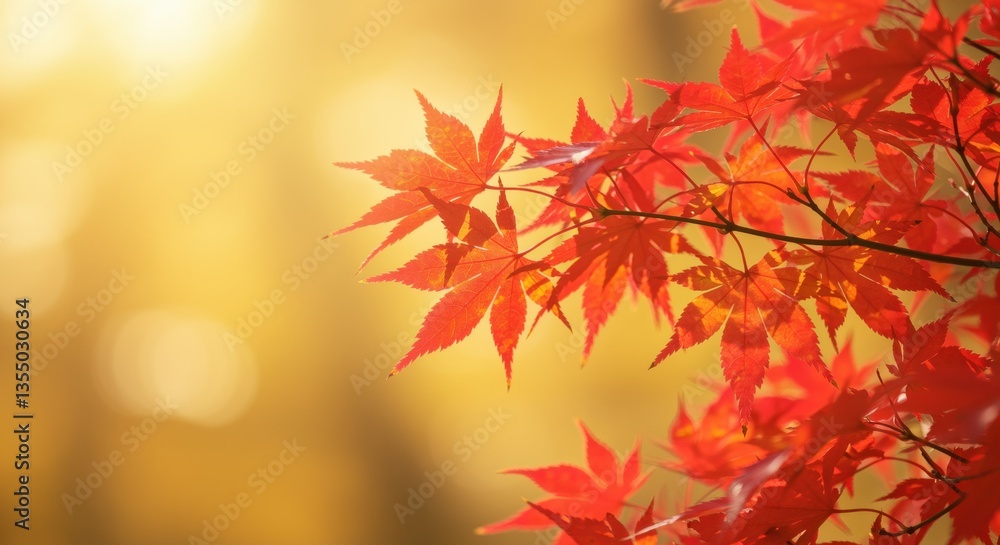 Vibrant red maple leaves catch the warm light of autumn, creating a stunning contrast against a soft, blurred golden background. This captures the essence of fall's beauty and tranquility. Vibrant red maple leaves catch the warm light of autumn, creating a stunning contrast against a soft, blurred golden background. This captures the essence of fall's beauty and tranquility.