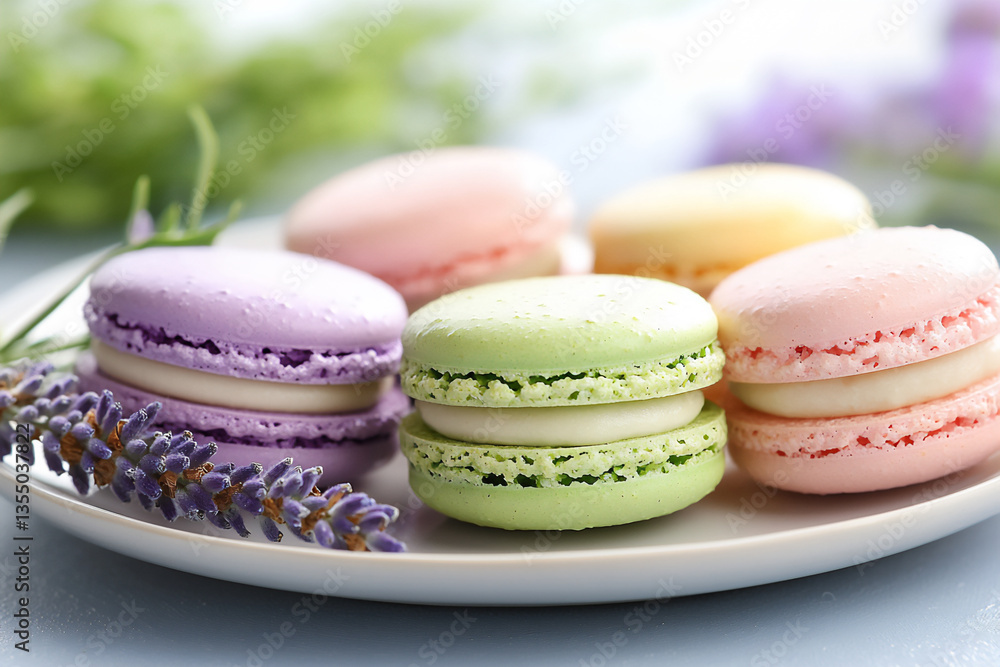 Obraz premium colorful macarons