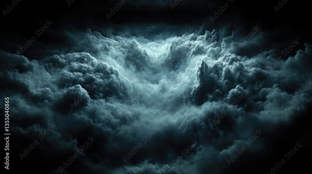 Fototapeta premium Dark, stormy clouds fill the sky