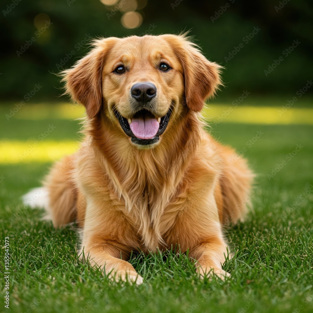 Smiling Golden Retriever in Natural Light Smiling Golden Retriever in Natural Light
