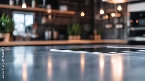 Wallpaper Mural Modern kitchen with sleek countertop and warm lighting creating a cozy and inviting atmosphere : Generative AI Torontodigital.ca