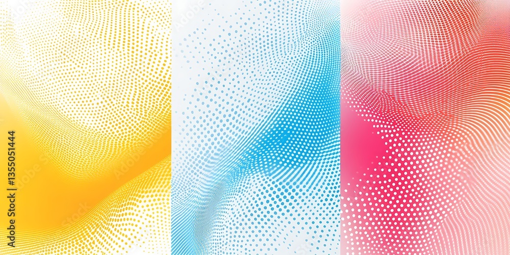 abstract halftone white background set in three colors. abstract halftone white background set in three colors.