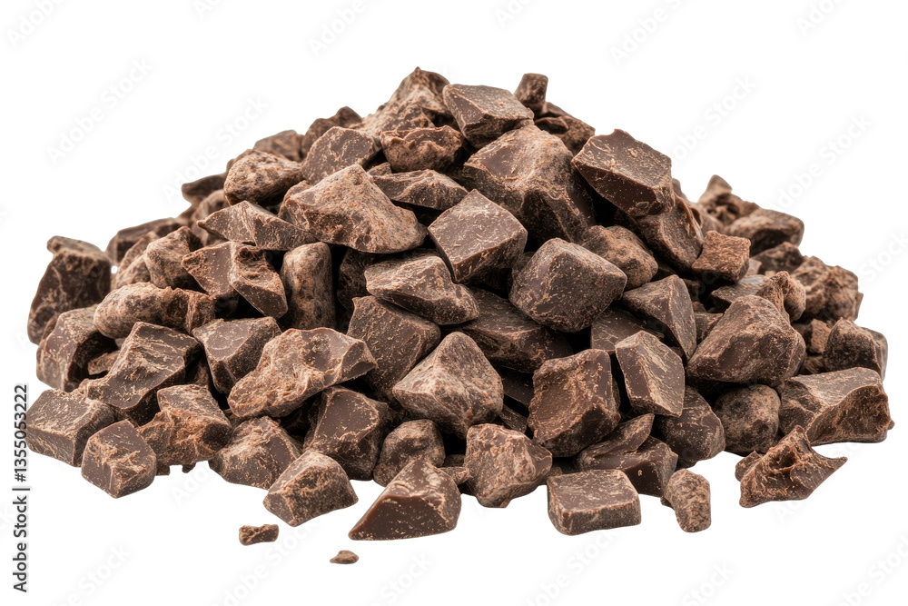 Pile of dark chocolate chunks Pile of dark chocolate chunks