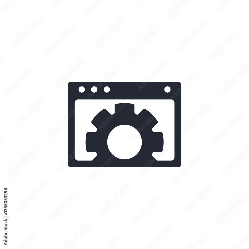 Settings icon logo vector illustration. Gear symbol template for graphic and web design collection Settings icon logo vector illustration. Gear symbol template for graphic and web design collection