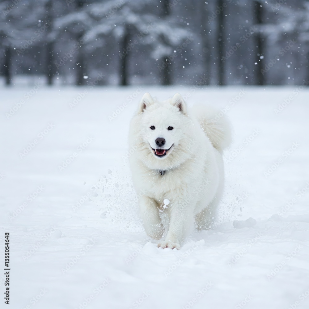 Snowy Adventure with a Samoyed Snowy Adventure with a Samoyed