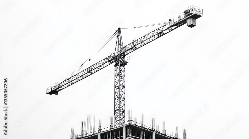 Construction crane over building under construction (3) Construction crane over building under construction (3)
