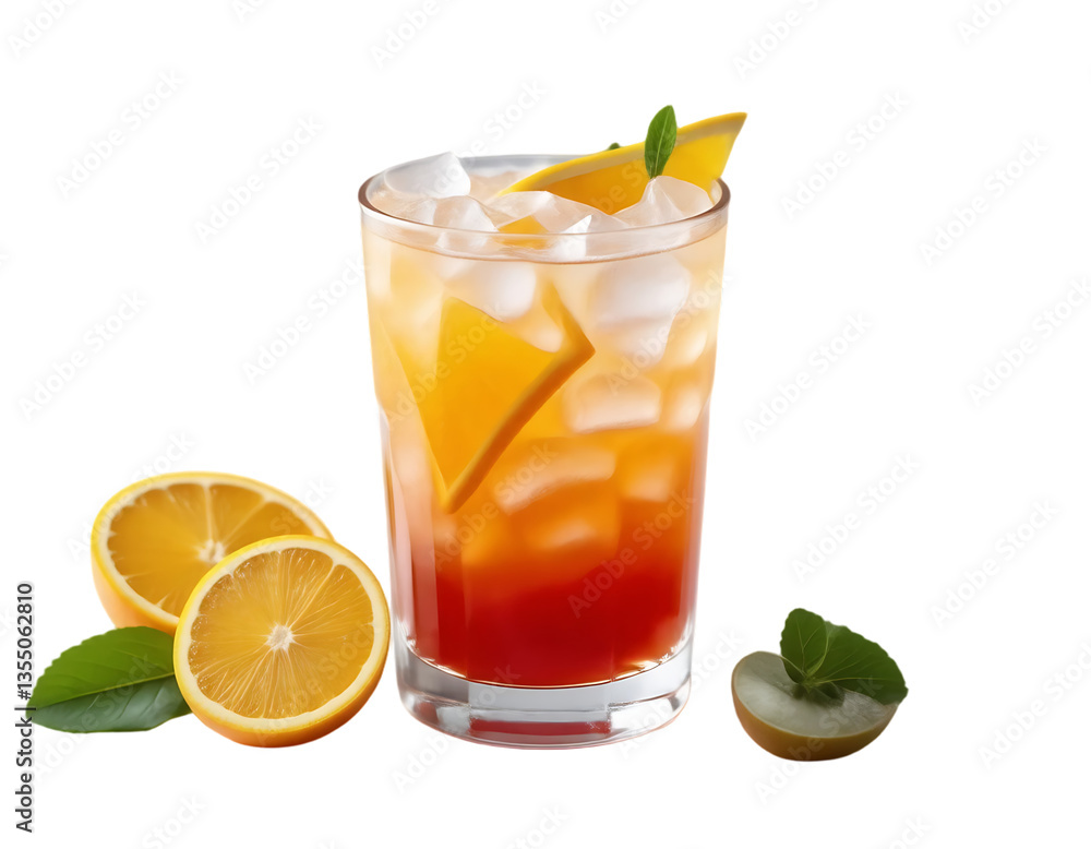Refreshing Orange Cocktail with Ice Refreshing Orange Cocktail with Ice