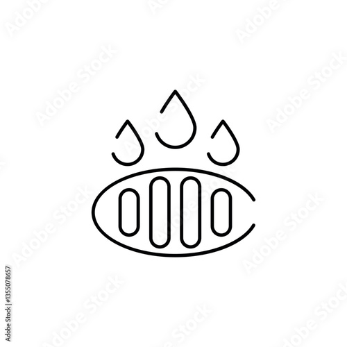 Drain icon design with white background stock illustration