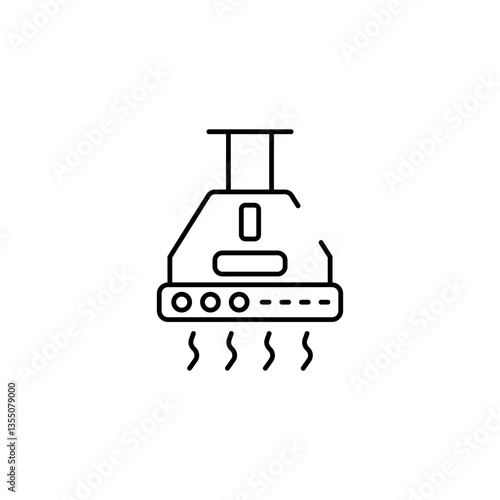 Extractor icon design with white background stock illustration