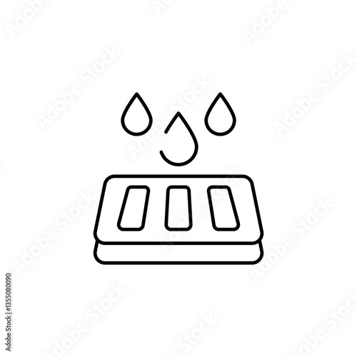 Drain icon design with white background stock illustration