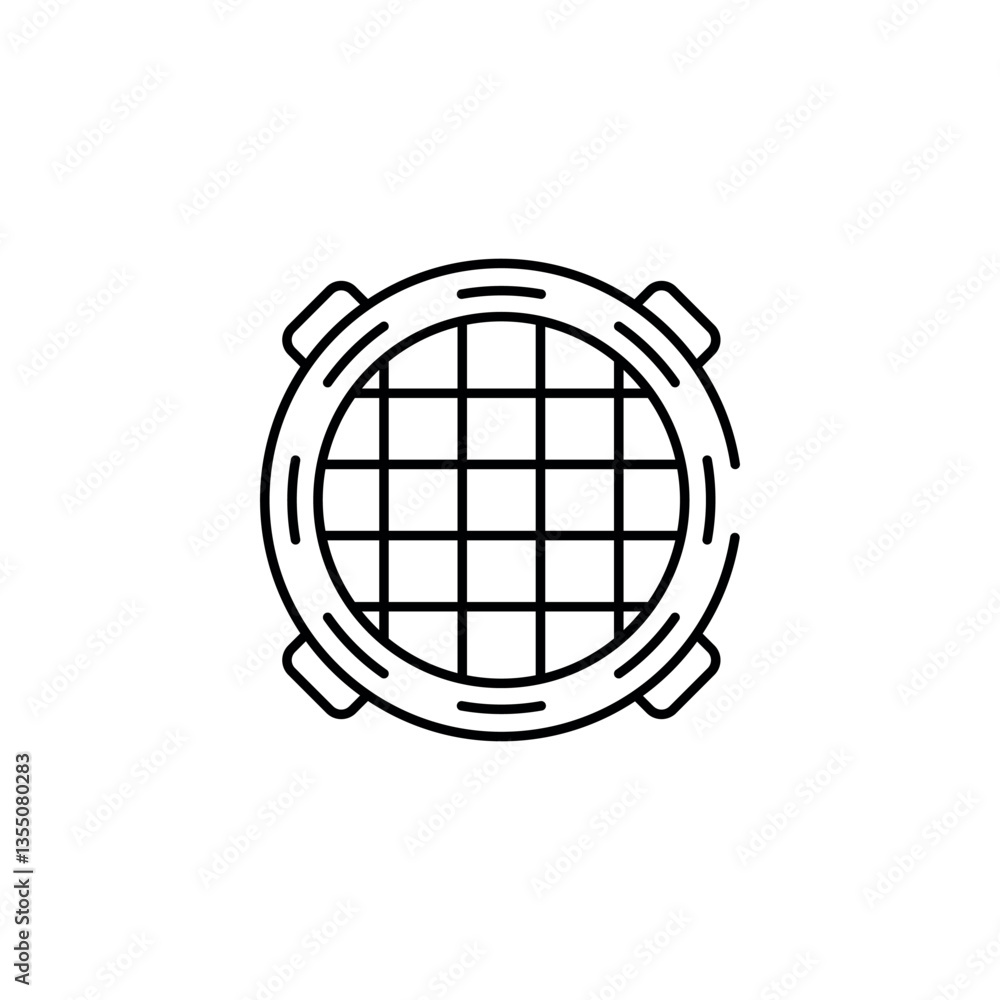 Main hole Cover icon design with white background stock illustration Main hole Cover icon design with white background stock illustration