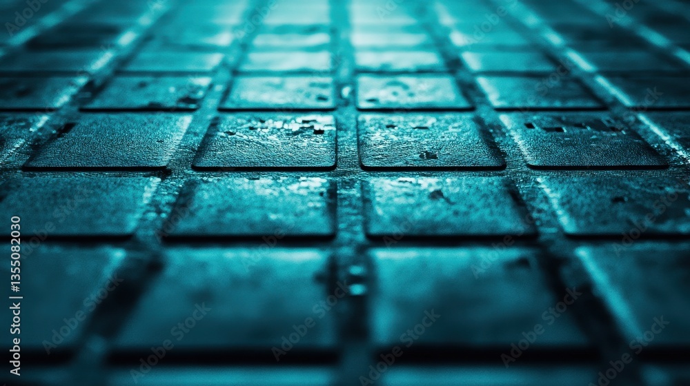 Abstract Teal Textured Grid Pattern - Modern Geometric Background Abstract Teal Textured Grid Pattern - Modern Geometric Background