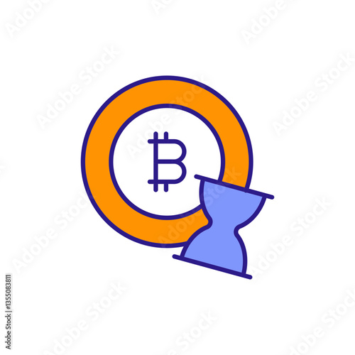 Hourglass Icon for Waiting Market Recovery.