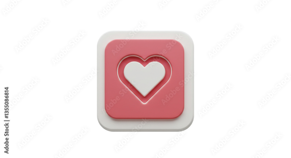 Pink Heart Emotional Icon