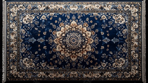 Elegant Persian rug with intricate floral high resolution picture