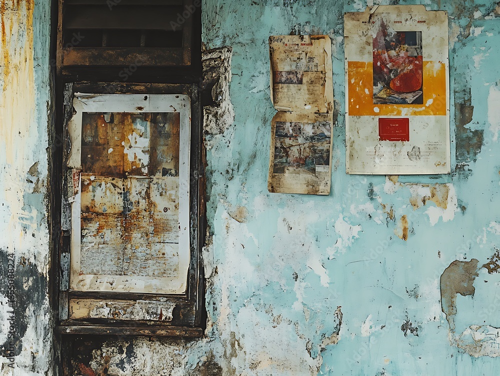 Naklejka premium An abstract painting featuring a dynamic interplay of different colors and shapes, creating a visually striking composition. Bold brushstrokes