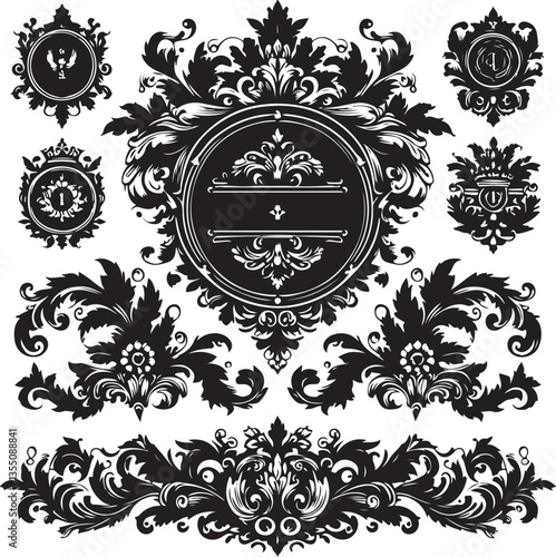 "Royal Ornamental King Crown Vector | Luxury Baroque Flourish Design