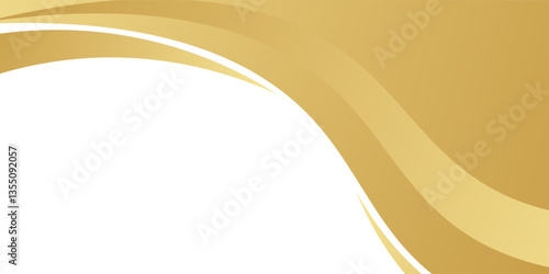 gold wave curve, golden wave corner shape for element, stripes ribbon golden graphic,  modern