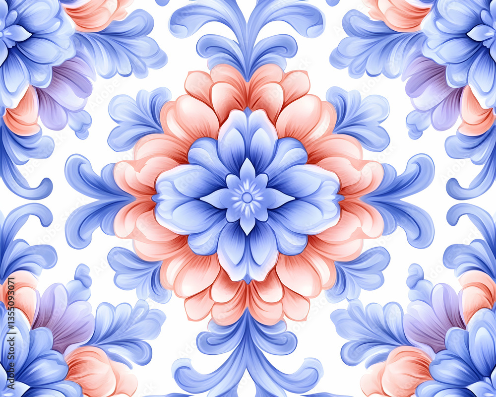 Ornate floral pattern design Ornate floral pattern design