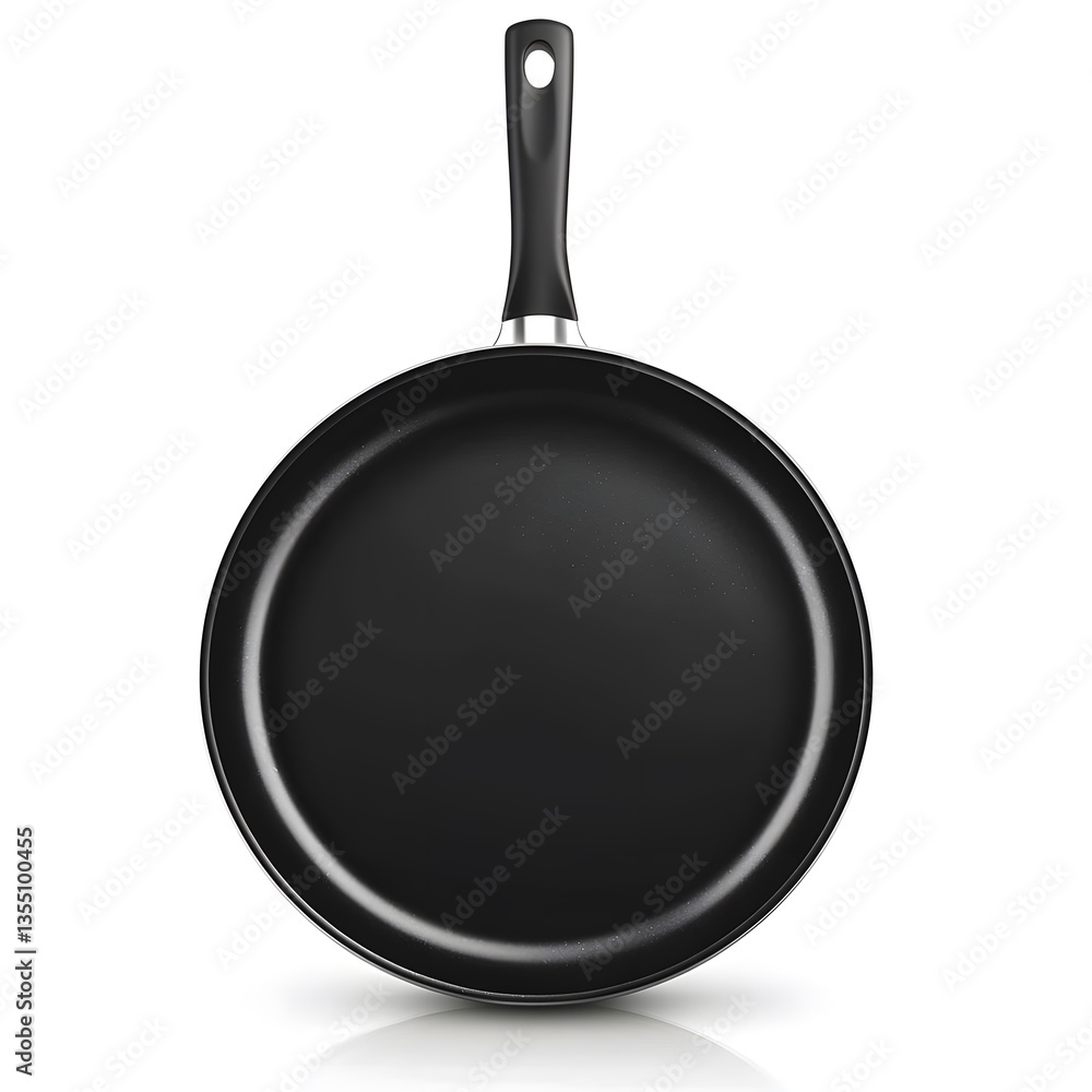 Black Nonstick Frying Pan with a Sleek Handle for Kitchen Cooking Needs Black Nonstick Frying Pan with a Sleek Handle for Kitchen Cooking Needs