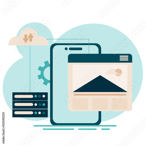 hosting services, Web hosting services, Secure website hosting. EPS 3