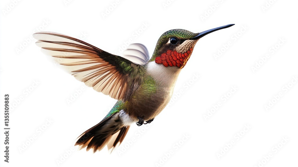 Ruby-throated Hummingbird in Flight Ruby-throated Hummingbird in Flight