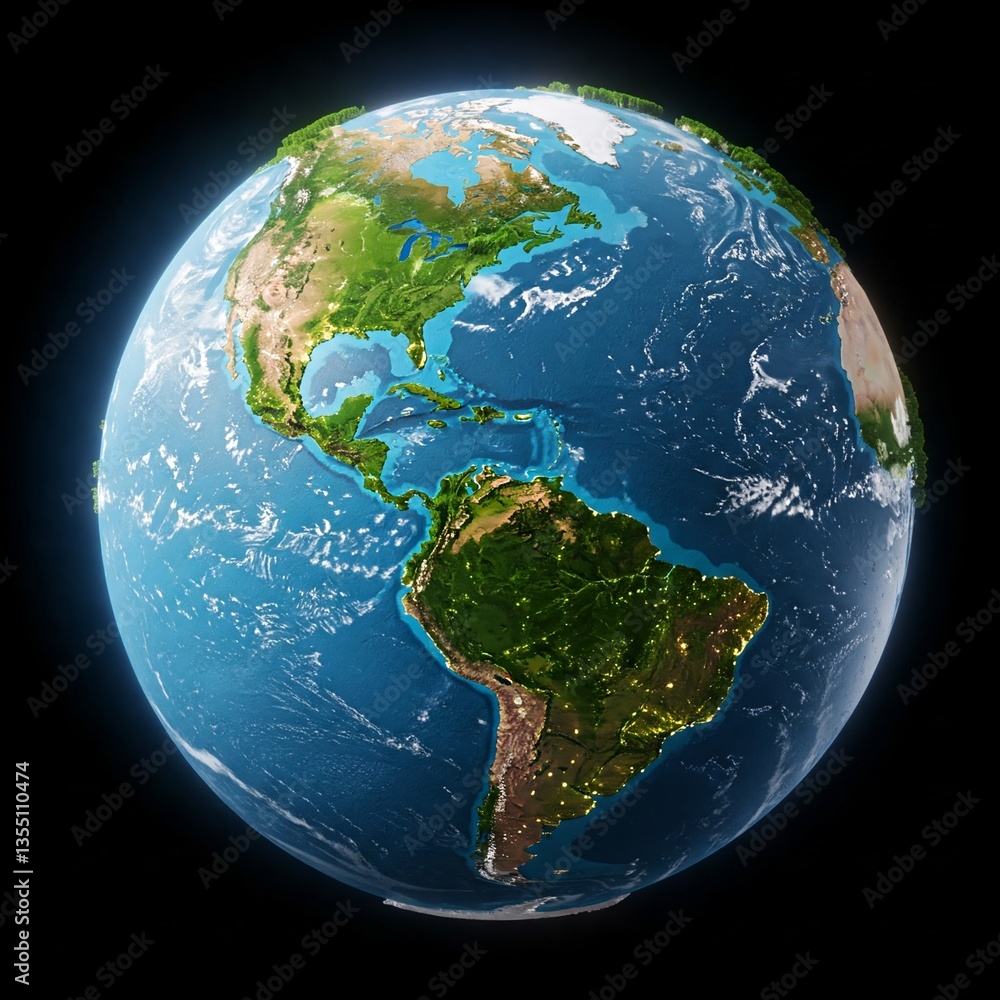 Fototapeta premium Lush Green Earth with Vibrant Foliage