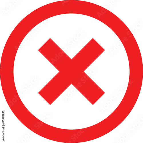 X icon inside a circle