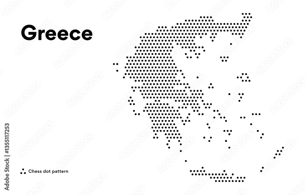 Fototapeta premium Dotted Map of Greece