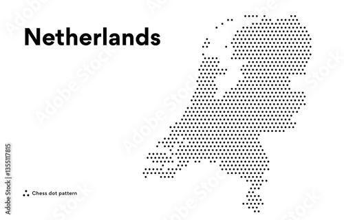 Dotted Map of Netherlands