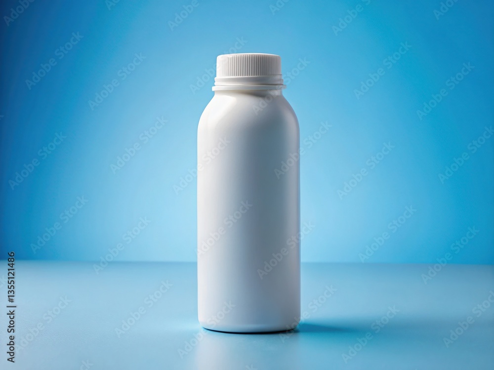 white plastic bottle with cap white plastic bottle with cap