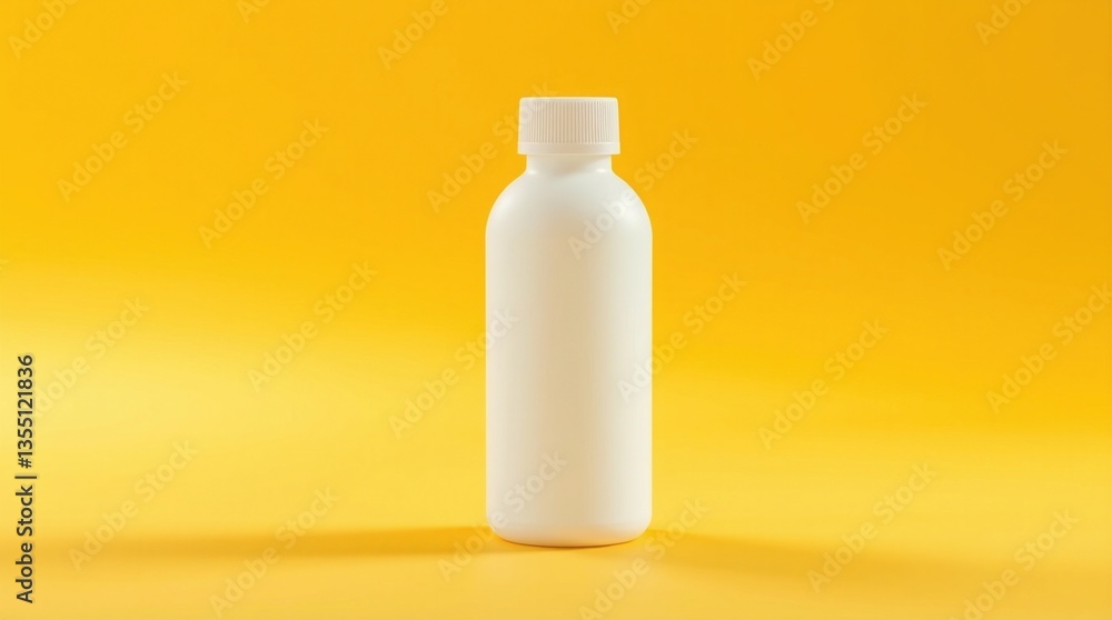 white plastic bottle with cap white plastic bottle with cap