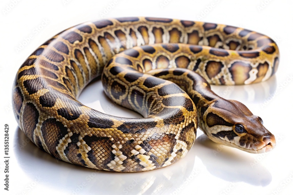 Fototapeta premium african rock python isolated on white background