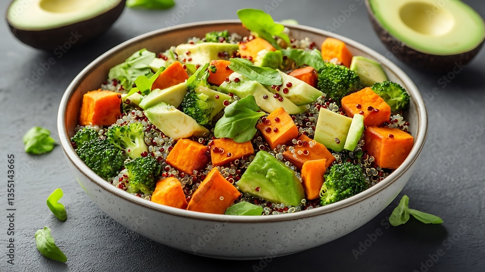 Quinoa Salad with Sweet Potato Avocado. Quinoa Salad with Sweet Potato Avocado.