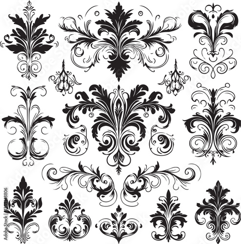 Elegant Baroque Floral Ornament | Vintage Flourish Vector Design