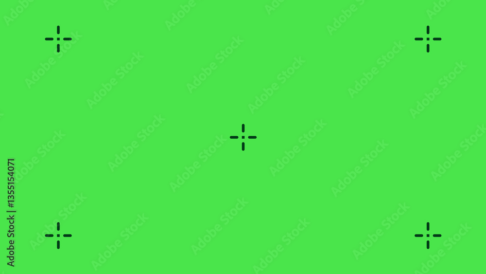 Green screen background, VFX motion tracking markers. Abstract concept video footage replacement tracking markers element. Green screen background, VFX motion tracking markers. Abstract concept video footage replacement tracking markers element.