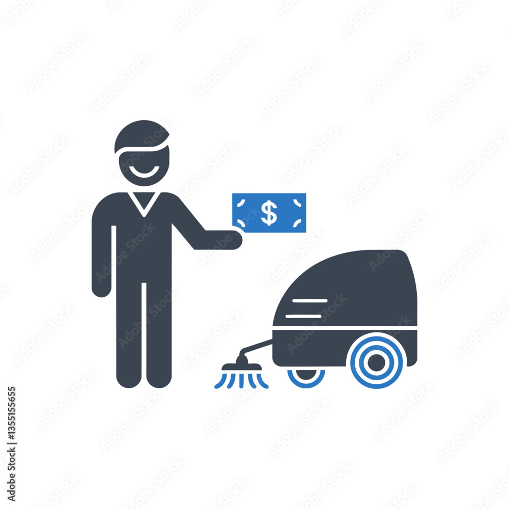 Service Payment for Cleaning Icon Service Payment for Cleaning Icon