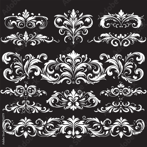 Elegant Baroque Floral Ornament | Vintage Flourish Vector Design