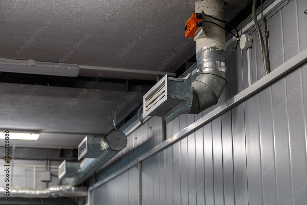 Air heating system for industrial premises, new technologies. ventilation holes in pipes