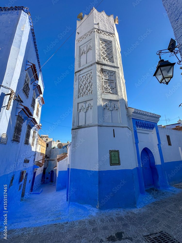 The White Mosque of the Souk of Chefchaouen, Morocco