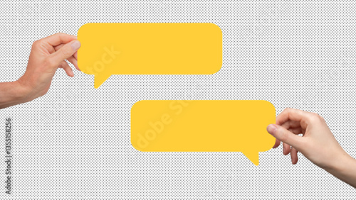 Bild auf Leinwand Communication and conversation concept