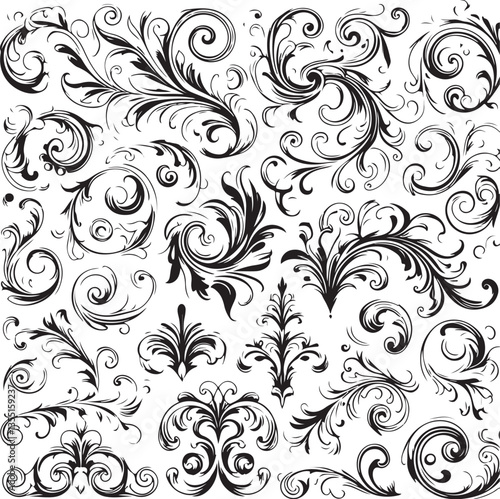Elegant Baroque Floral Ornament | Vintage Flourish Vector Design