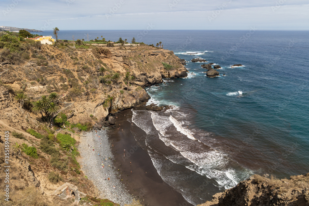 Playa de Castro in Rambla de Castro protected landscape, Los Realejos, Tenerife, Spain