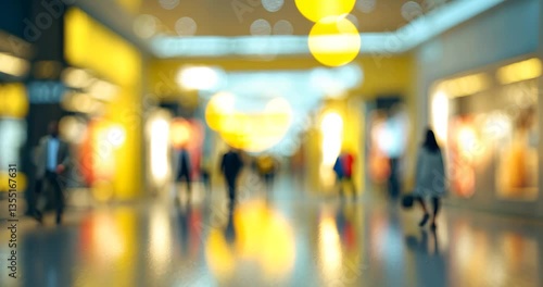 Wallpaper Mural Abstract bokeh and blur of a beautiful luxurious shopping mall and retail store interior for background. Torontodigital.ca