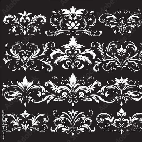 Elegant Baroque Floral Ornament | Vintage Flourish Vector Design