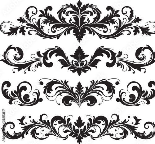 Elegant Baroque Floral Ornament | Vintage Flourish Vector Design