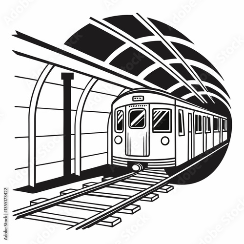 train station vector illustration