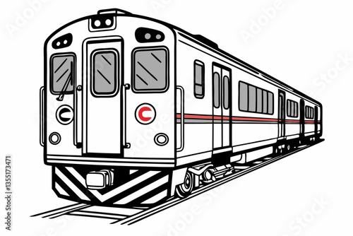 train on a white background