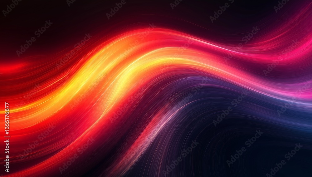 Abstract flowing waves of light and color Abstract flowing waves of light and color