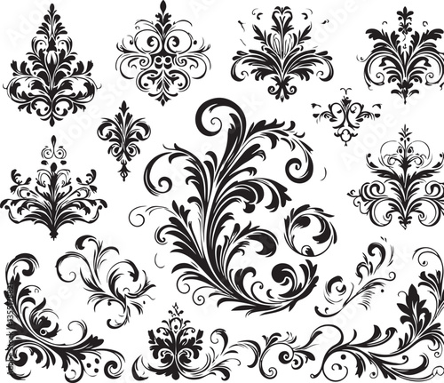 Elegant Baroque Floral Ornament | Vintage Flourish Vector Design